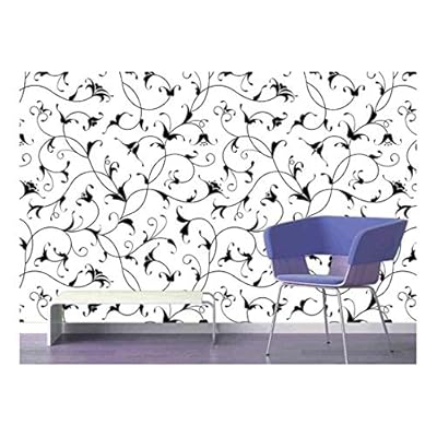 Large Wall Mural - Seamless Floral Pattern | Self-Adhesive Vinyl Wallpaper/Removable Modern Decorating Wall Art - 66