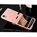Sony Xperia XA Case, Silverback(TM) Luxury Metal Aluminum Bumper Detachable + Mirror Hard Back 2 in 1 Cover Ultra Thin Frame for Sony Xperia XA -RoseGold