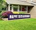Blue Happy 75th Birthday Banner, Large 75th Birthday Party Sign, 75 Bday Party Supplies Decorations