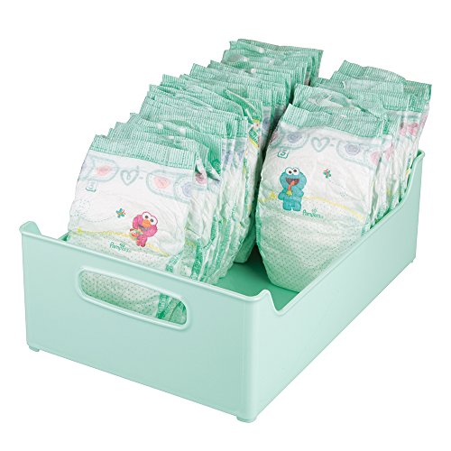 mDesign Baby Nursery Storage Organizer Bin for Diapers, Food Pouches, Formula - 10