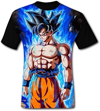 Super Goku Saiyan Mens T-Shirts 3D Printed Tee Shirt Large