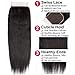 Flady Malaysian Straight Hair 3 Bundles with Closure Grade 8a Virgin Straight Human Hair Bundles with Lace Closure (Free Part 16 18 20+14)
