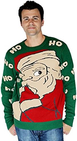 MorphMen Digital Dudz Peeking Santa Ugly Christmas Sweater