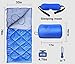 X-CHENG Sleeping Bags with Portable Compression Bag - 32℉ Available - ECO Friendly Materials - non-toxic - non-polluting - Comes with a complimentary gift. (blue)