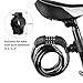 Titanker Bike Lock, 4 Feet Security Resettable Combination Coiling Bike Cable Locks with Mounting Bracket, 1/2 Inch Diameter (Black)