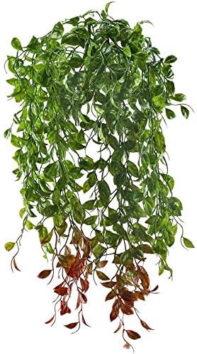 XYXCMOR Fake Hanging Vines Plants Artificial Greenery Plastic Faux Ivy Leaf for Home Garden Patio Balcony Porch Hanging Basket Bookshelf Wall Indoor Outdoor Planters Decoration 2 Bunches