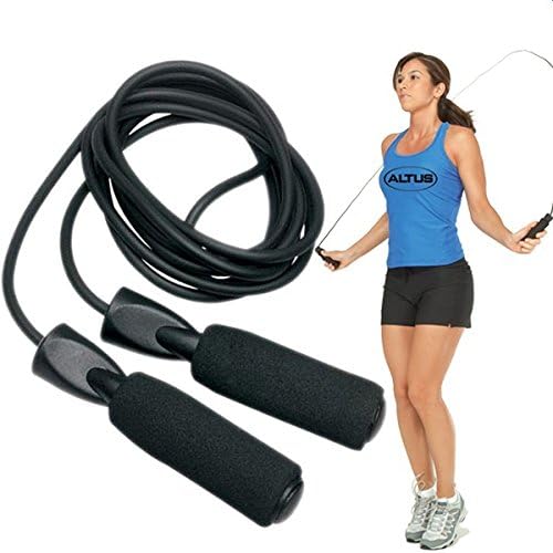 1 Roos Jump Rope - Adjustable - Best for Boxing - Cardio Endurance Fitness Training - Bonus FREE core workout &amp; FREE E-book + Carrying bag - Used at all levels by Men,Women &amp; Kids.
