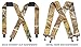 REFINEMMEE Mens 2 Inch Camo Pattern Suspender X Back Elastic Strong Clips End (Camo clips)
