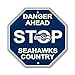 Seattle Seahawks NFL Danger Ahead Stop Sign - 12
