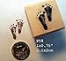 Small Baby feet Rubber Stamp 1 x 0.75 inch Baby Shower P58
