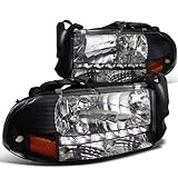 Dodge Dakota/ Durango Slt Led Headlights Black Left + Right