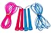 Jump Rope for Kids (2 Pack) - Set of 2 9ft Adjustable Skipping Ropes (Pink & Blue) for Children Jumping Games Songs and Rhymes