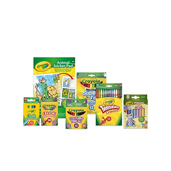 Crayola-11235-Colour-and-Create-Tub-Multi CRAYOLA Colour & Create Tub - Including Crayons, Markers, Pencils, Pens, Chalks, Colouring Book & Stickers | Kids Arts…