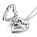 LADY COLOUR Heart Locket Cubic Zirconia Pendant Necklace for Her Gifts for Her Birthday Gifts for Daughter Sister Mom Wife Gift for Mom Grandma