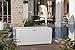 Keter Sumatra 135 Gallon Resin Large Deck Box with Included Suspensions Basket for Towels, Storage Net, Drainage Holes - Perfect for Storing Pool Toys and Accessories