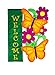 Evergreen Flag Colorful Butterflies Welcome Flag 12.5 x 18 Inches, Detailed Bright and Durable Garden Flag for Your Garden, Patio or Lawn