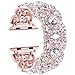 VIQIV Bling Bands for Compatible with Apple Watch 42mm 44mm 45mm 49mm Ultra Iwatch Series 9 8 7 6 5 4 3 2 1, Diamond Rhinestone Stainless Steel Metal Bracelet Wristband Strap for Women Rose Gold