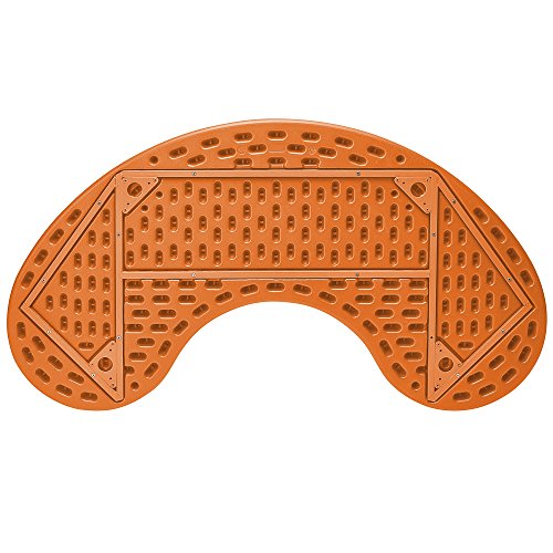 ECR4Kids 65" Kidney Resin Activity Table with Four 16" Resin Chairs - Indoor/Outdoor Kids Seating Set for Classrooms, Daycares, Playgrounds, Orange