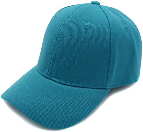 QML Plain Baseball Blank Hat Solid Color Velcro Adjustable ( 30 Colors ) (AQUA)