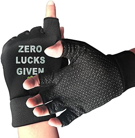 Bnj09jhue Zero Lucks Given Bike Gloves Cycling Gloves Bicycle Gloves Half Finger Breathable Biking Gloves Non-slip Shock-absorbing Mountain Bike Gloves For Men&amp;Women One Size