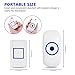 Adoric Wireless Doorbell Kit with 1 Plug in Receiver and 1 Remote Button Operating at 1000ft Range, 36 Chimes, 4 Volume Levels, No Battery Required for Receiver (White)