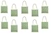 ReBagMe Set of 10 Large Reusable Grocery Bag Totes (10, Green)