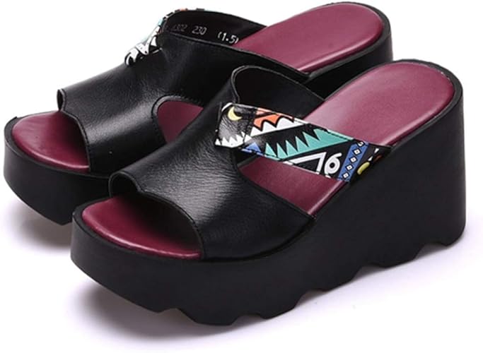 Amazon ドドシューズ サンダル レディース ウェッジソール 厚底 歩きやすい 8cm 軽量 サボサンダル ミュール オープントゥ スリッパ 美脚 脚長効果 ウェッジサンダル 黒 厚底サンダル ウェッジソールサンダル オシャレ ミュール