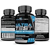 Ultra Test Testosterone Booster for Men – Boost Stamina, Endurance & Strength & Burn Fat – Fortifies Metabolism – Helps Healthy Weight Loss - 60 Caplets