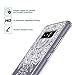 LK Case for Galaxy Note 8, [Shock Absorbing] White Henna Mandala Floral Lace Clear Design Printed Air Hybrid with TPU Bumper Protective Case Cover for Samsung Galaxy Note 8