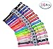 PARTNER Puppy ID Collars 16 pcs/Set Super Soft Nylon Puppy ID Collar Adjustable Breakaway Whelping Litter Collars