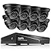 Wired Security Camera System, SANNCE 8CH CCTV DVR with 1TB Hard Drive and 8Pcs Outdoor Surveillance Cameras, Support 100ft Night Vision, Waterproof, Remote Access, Motion Alert, for 24/7 Recording