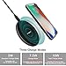 Wireless Charger, Knooe Qi Certified Slim Fast Wireless Charging Pad Compatible iPhone X, iPhone8/8 Plus, Fast Charger Samsung Galaxy S9 / S9+/ S8/ S8+ / S7 / Note 8 and More (No AC Adapter), Black