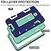 XIQI Compatible with Samsung Galaxy Tab A 8.0 Case Three Layer Hybrid Rugged Anti-Slip Case Full Body Protection Cover for Tab A 8.0 inch,Navy Blue/Lemony Green 2015 Release(No Fit 2017 Release)