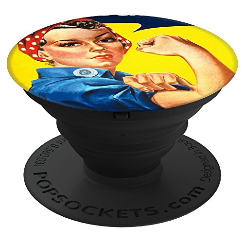Retro Movie Poster Co. Vintage Rosie The Riveter Poster PopSockets Stand for Smartphones and Tablets