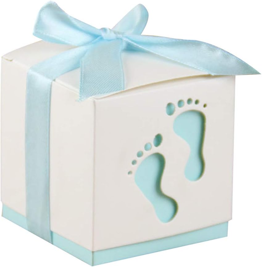 Aspire Lot De 50 Boites A Bonbons Pour Bebe Emballage Chocolat Pour Fete Prenatale D Anniversaire D Invites De Mariage Bleu Ciel Taille Unique Amazon Fr Cuisine Maison