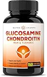 Glucosamine Chondroitin Turmeric MSM Boswellia - Joint Pain Relief Supplement w/ Hyaluronic Acid - Best Natural Anti-Inflammatory Pills for Aches & Soreness - Hands, Knees, Back & More - 150 Capsules