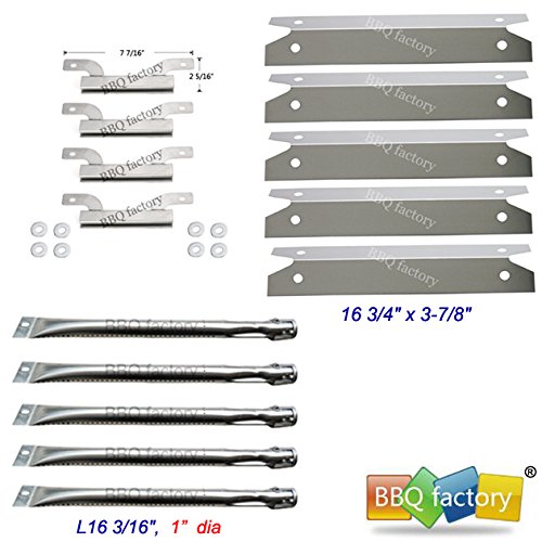 bbq factory Brinkmann 810-1575-W Gas Grill Replacement Burners,crossover channel,Heat Plate