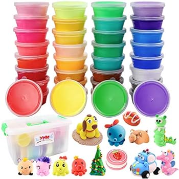 WXBOOM 36 Bright Colors DIY Modeling Magic Air Dry Clay Ultra Light Plasticine Clay for Kids, Teens, Creative Art DIY Crafts