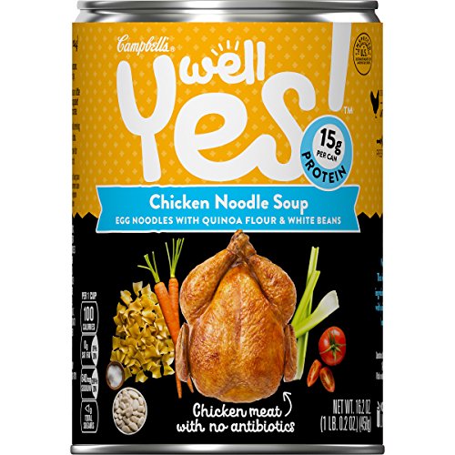 Campbell's Well Yes! Chicken Noodle Soup, 16.2 oz. Can (Pack of 12)