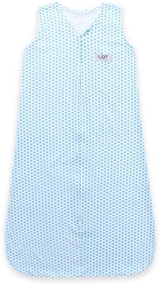 Lat Baby Sleepsack Cotton Wearable Blankets Sleeping Bag Medium 6-18 Months 16-26 Lbs Length 32''(Blue Dot)