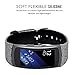 Moretek Silicone Replacement Band Strap for Samsung Gear Fit2 & Fit2 Pro Tracker (Black Yun)