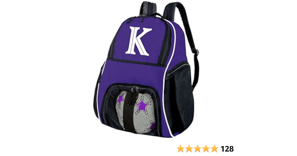 purple soccer bag