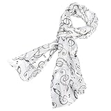 Black and White Music Note Scarf