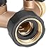 Brass Tap Adapter, 2 Way Y Shape 3/4 Hose Connector Garden Irrigation,