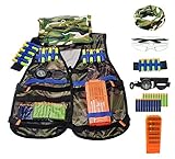 Tactical Vest Kit, Kids Elite Tactical Vest Kit For N-strike Elite Series Blasters (Camouflage)