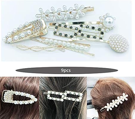 White Pearl Diamond Hair Clip Elegant Lady Barrette Mother S Day