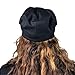 Satin Life Elastic Band Women's Soft Slouchy Satin Lined Hat Beanie Cap (Black)