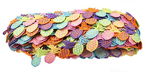 15 Yards Colorful Pineapple Lace Edge Trim Ribbon Edging Trimmings Fabric Embroidery Polyester DIY Lace Applique Sewing Craft Wedding Bridal Dress Embellishment DIY Party Decor Clothes Accessory - Thumbnail 7