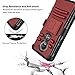 Motorola Moto E5 Plus Case/Moto E5 Supra Case W [Tempered Glass Screen Protector] [Built-in Kickstand] Full Body Shockproof PC Back Cover Soft TPU Inner Armor Swivel Combo Holster Belt Clip,PC-Red