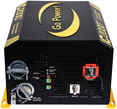 Go Power! GP-IC2000-12-PKG Pure Sine Wave Inverter (2000 Watt with 100 amp Charger includes ICR-50 remote)